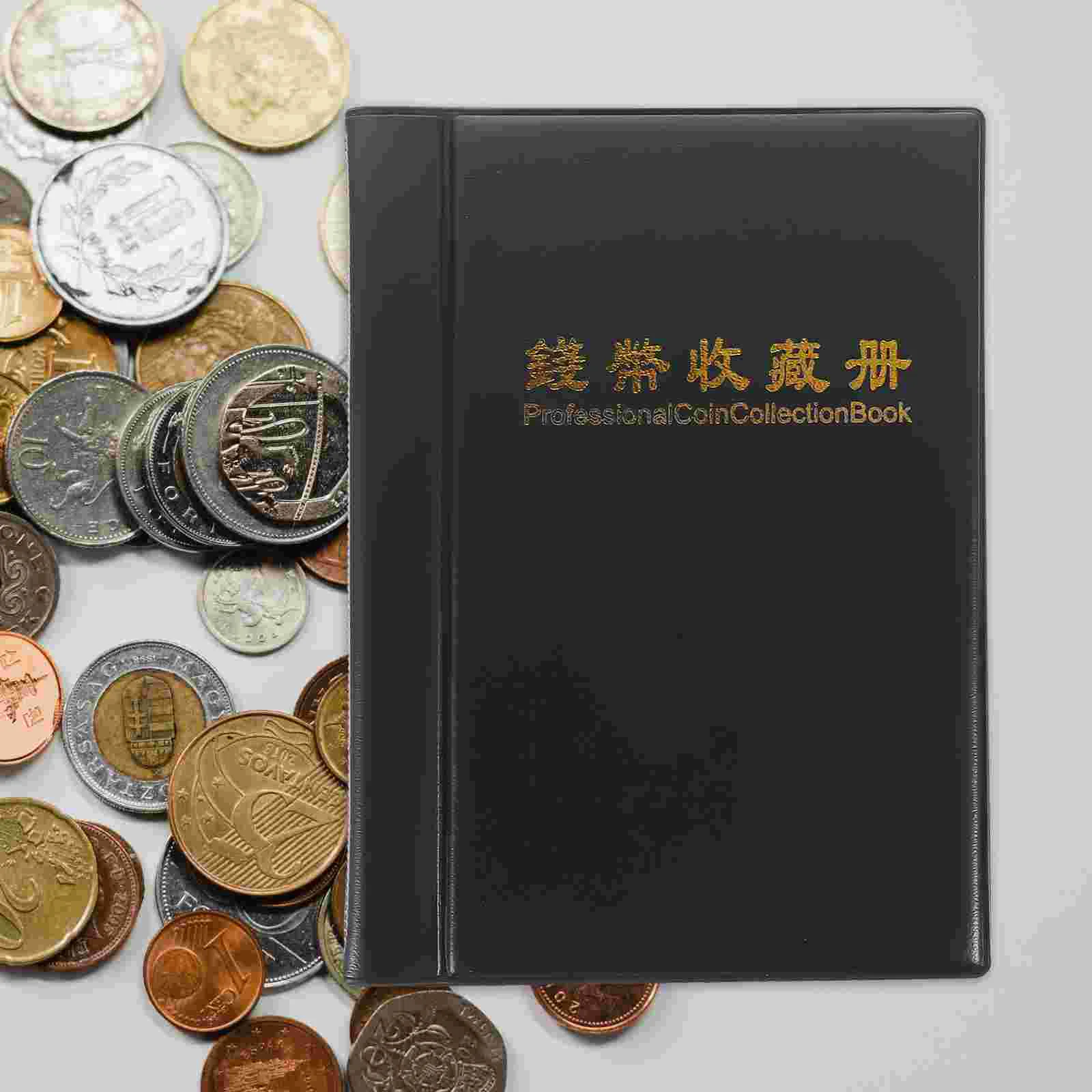 Coin Albums Collection Book Commemorative Rose Black Photo Collector Pu Holder Picture