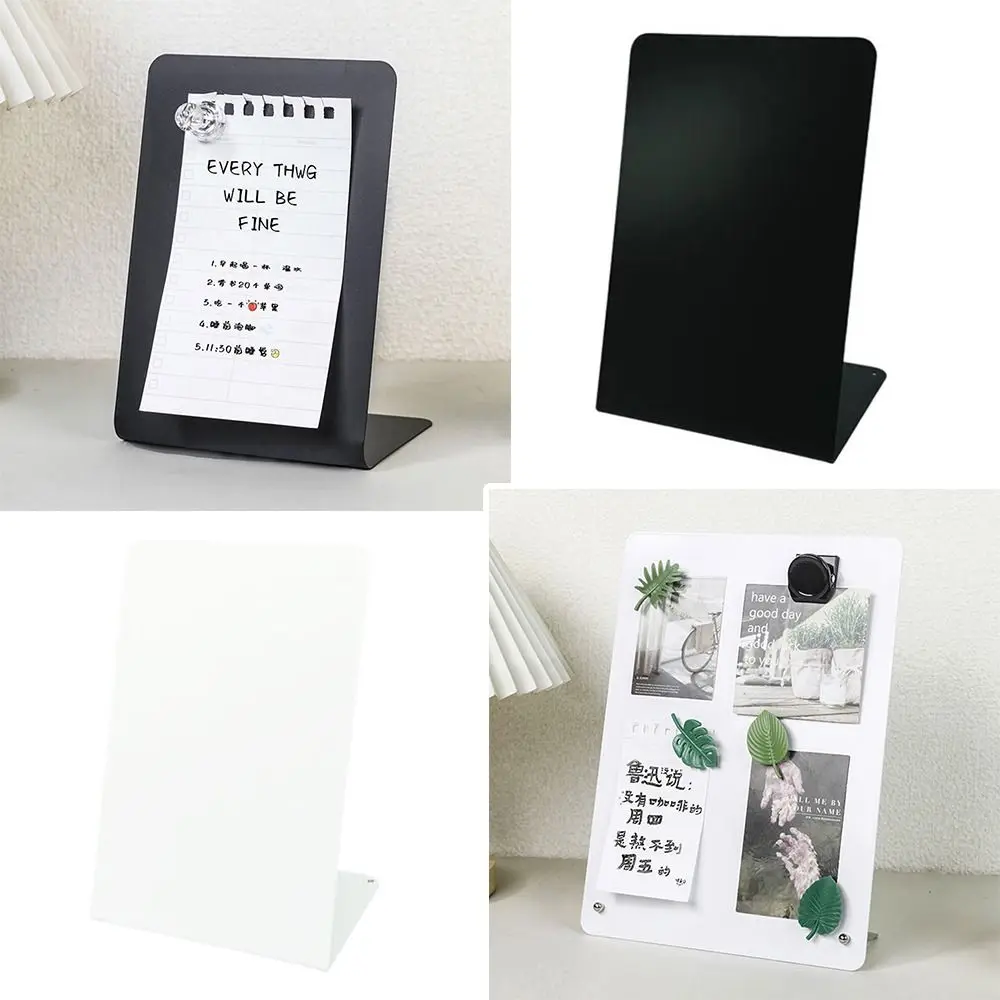 Metal Magnetic Blackboard Vertical Badge Notes Storage Desktop Message Board DIY Design Storage Display Board School Office