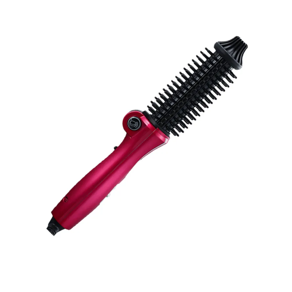 

Ceramic Barrel Curling Brush Foldable Design with Heat Protection for Direct Touch Electric Hair Styler Non-Slip Grip Curling