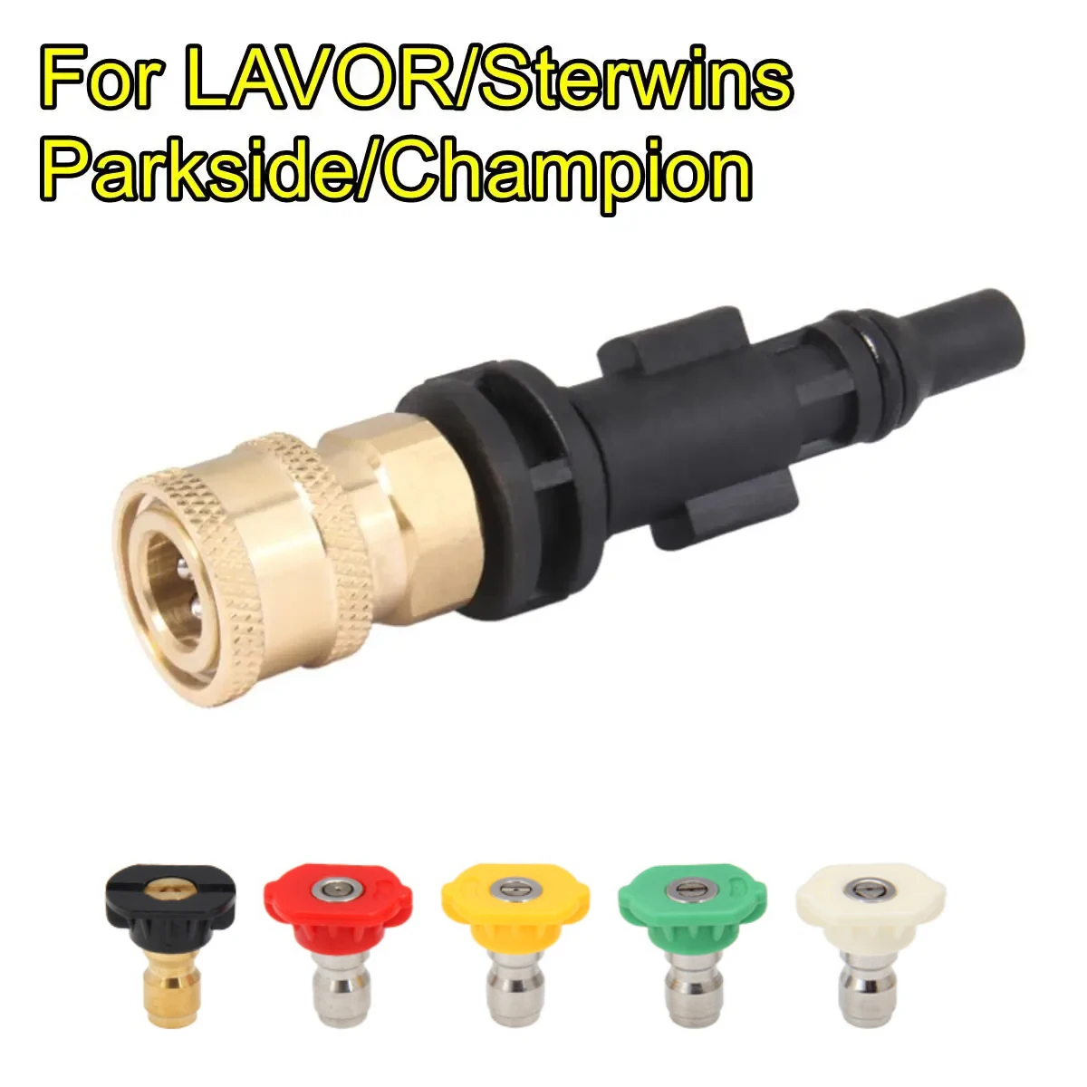 

4000 PSI Wash Gun Adaptor for Lavor Sterwins Parkside PHD To Quick Connect 1/4" Washer Parts with Spray Nozzzle