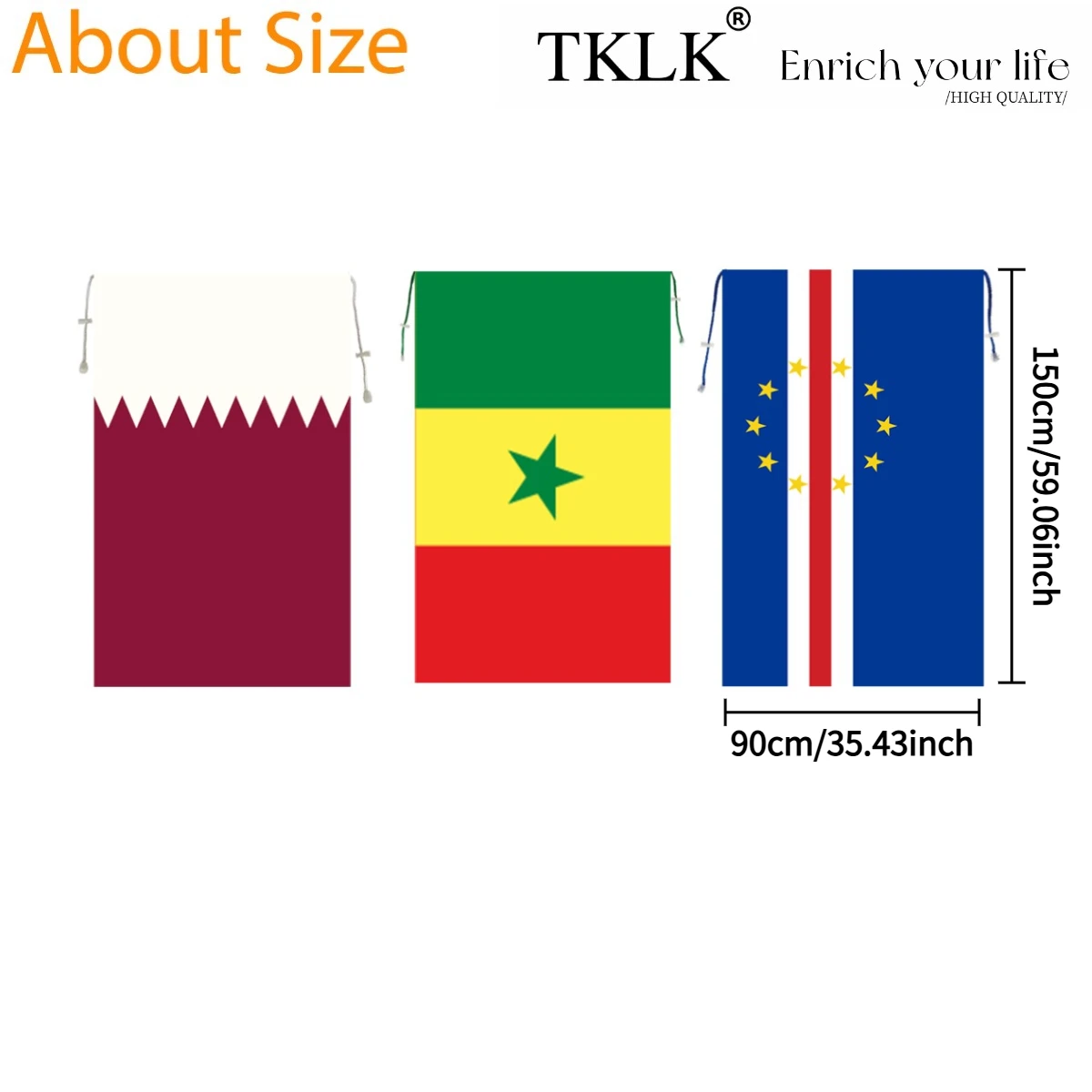 1pc Flag Cape (Senegal, Cape Verde, Qatar) - 3x5ft, Washable Durable Polyester, Vivid Print for Parade Decoration Sign