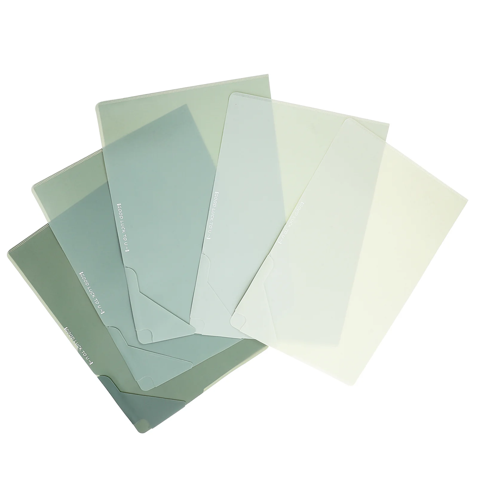 Organizador de carpetas de archivos de oficina en forma de L degradado, soportes para documentos, carpetas de archivo de papel, organizador de archivos de bolsillo, 5 uds.