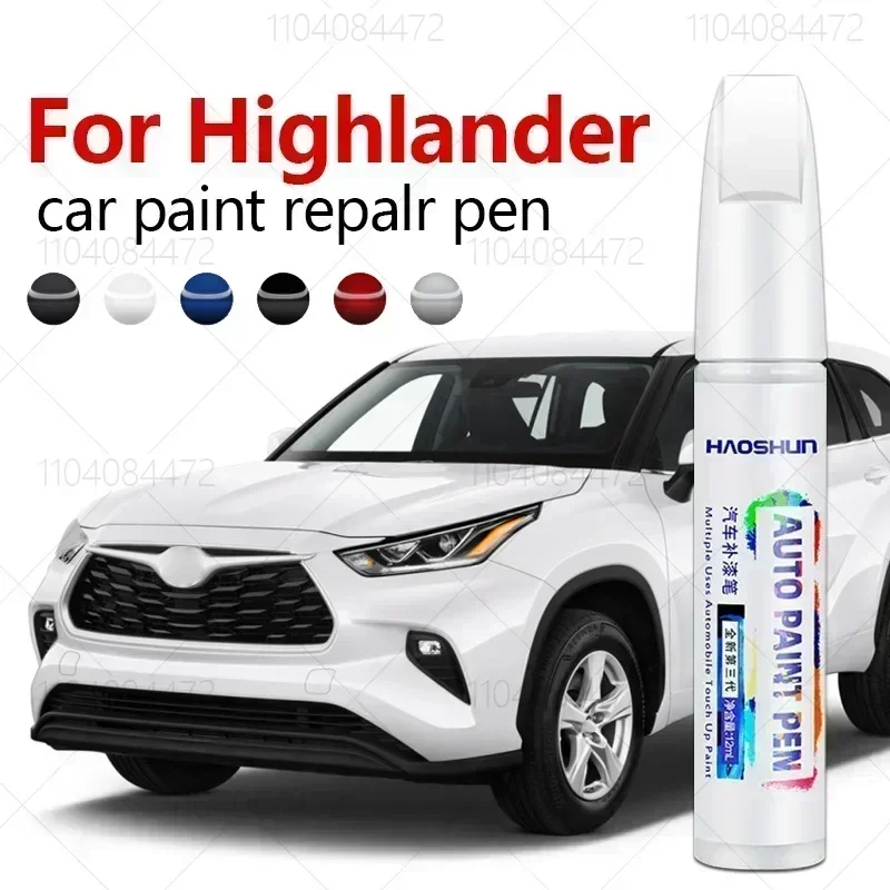 

Для Toyota Highlander 2001-2025 XU80 20 40 50 ручка для ремонта краски, средство для удаления царапин, автомобильные аксессуары «сделай сам», черный, белый, красный, серый