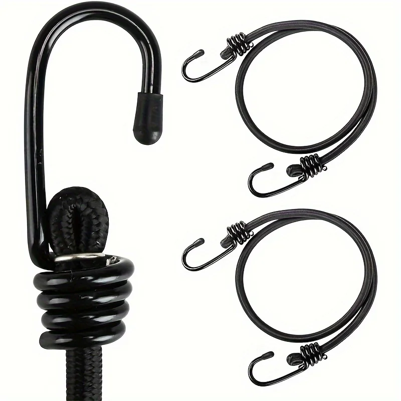 

Шнуры для банджи, высокая эластичность, латексная завязанная веревка, ремешок для велосипедного багажа, банджи-шнур для кемпинга, двойные крючки J, эластичные ремни