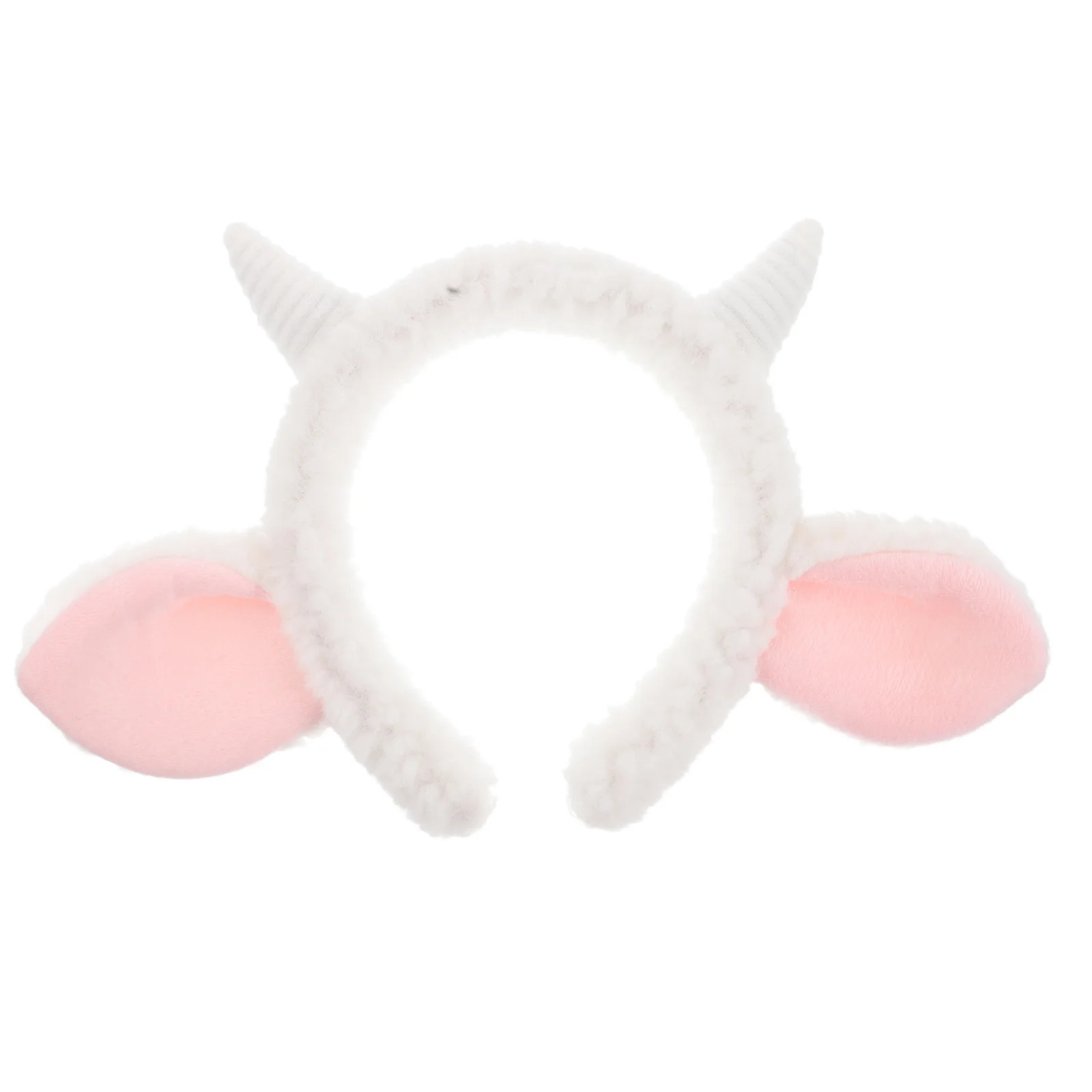 Small Croissant Headband Cute Lamb Ears Hair Headgear Washing Face Hairband Fabric Animal