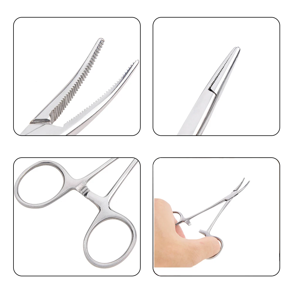 Dental Instruments Microhandle Mosquito Unhook Pliers  Forceps Straight Hemostatic Forceps Surgical