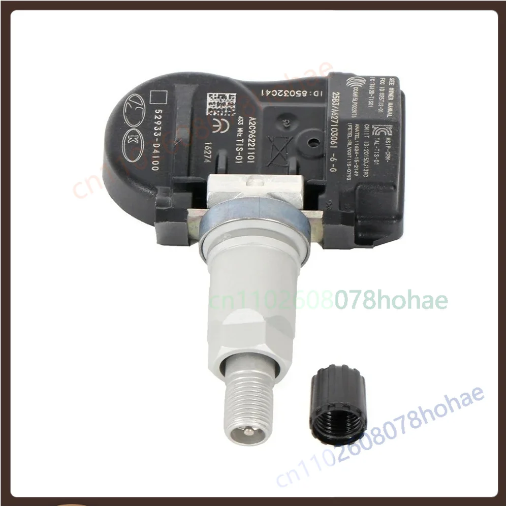 4PCS For 52933-D4100 52933-D9100 52933-F2000 Tire Pressure Monitor Sensor 433Mhz For Kia Soul  52933D4100