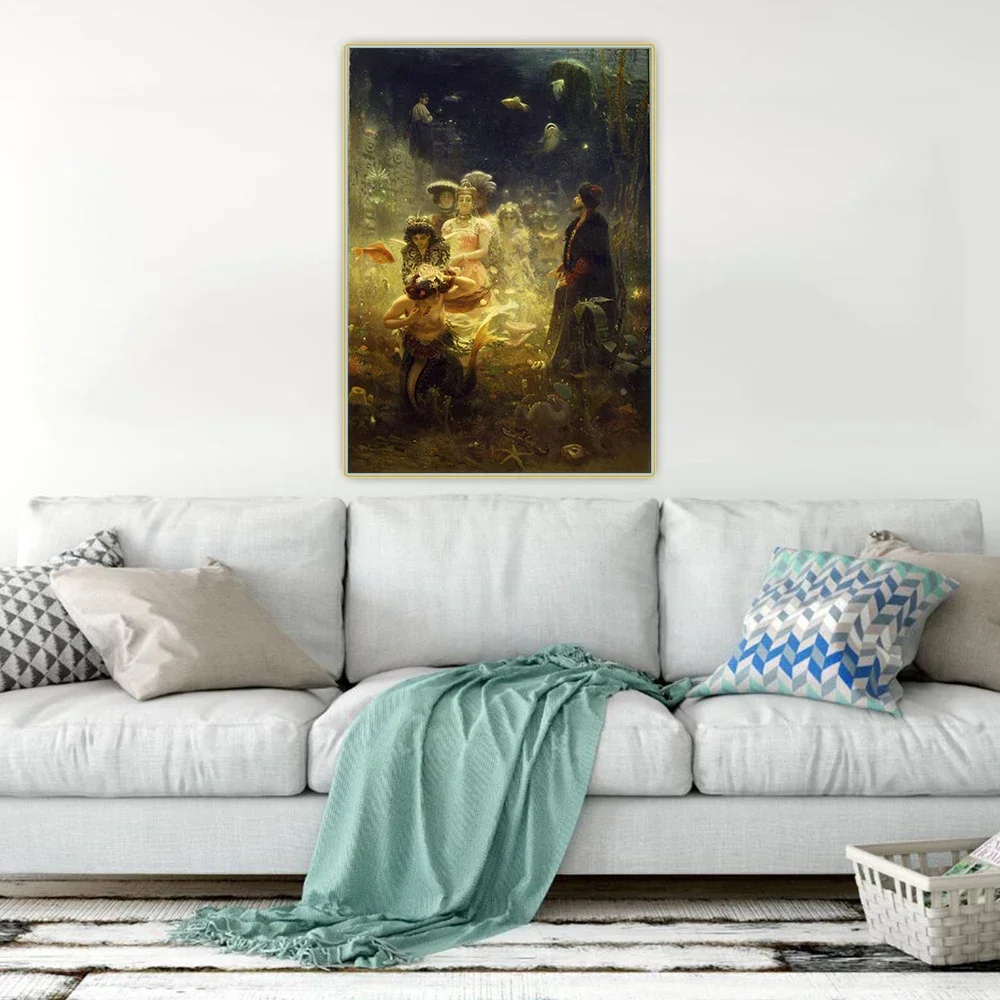 Citon Ilya Yafimovich Repin《Sadko》Canvas Art Oil Painting Artwork Poster Painting Decorative Picture Wall Decor Home Decoration
