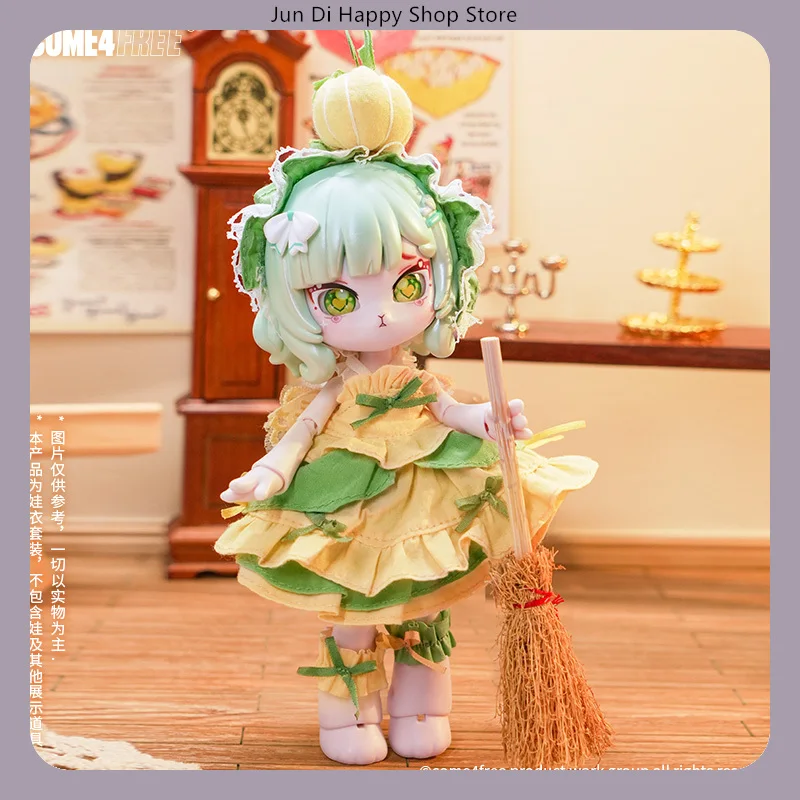 COME4FREE سلسلة الحلوى اليقطين BJD ملابس دمى 1/12 فستان لطيف الزي لفستان الدمية OB11