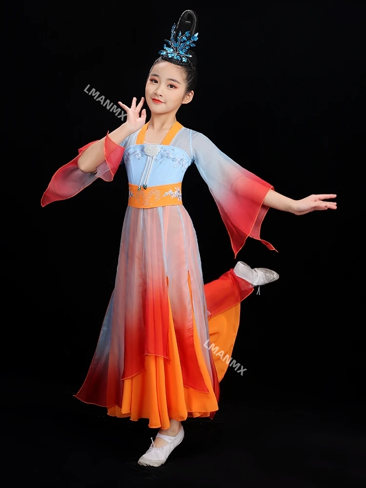 

Children's Hanfu performance costume, princess gauze skirt, Chinese style classical dance