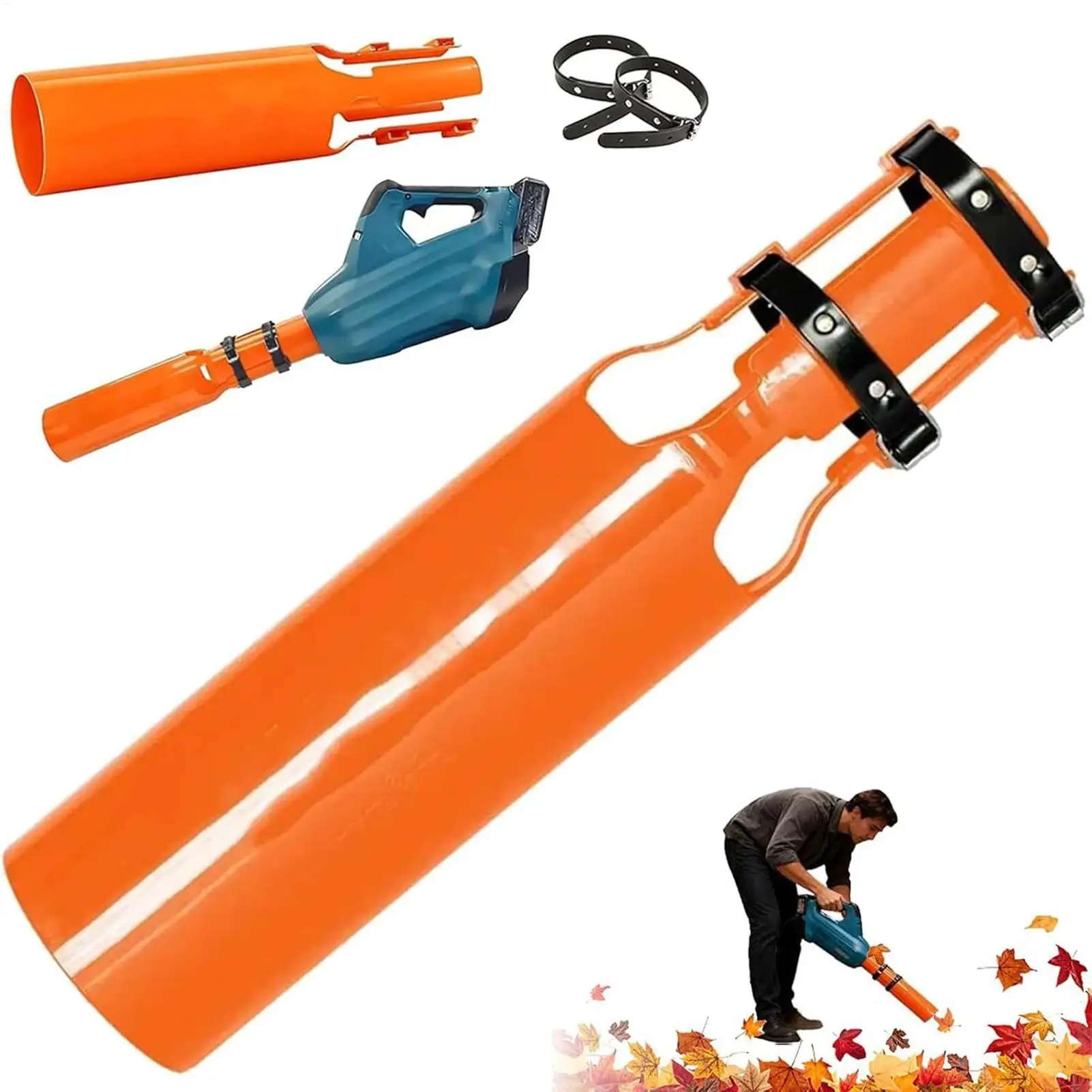 

Leaf Blower Attachment Doubles Airflow Booster Replacement Leaf Blower Air Booster for Snow Debris All Weather Garden Roof Lawn
