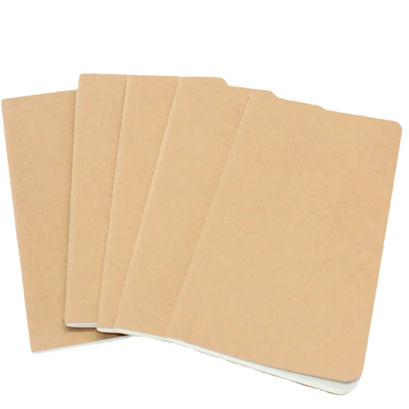 

5 Pcs Plain Kraft Dot Grid Paper Notebook Sketchbook Cahier Note Pad Memo Book Size 11 x 21cm - 25 Sheets