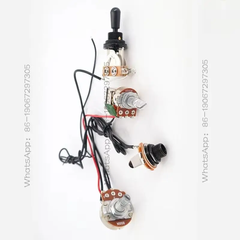 Xujun1105641611  Electric Guitar Wire Assembly Double Double Cut Single Loop 1 Roll 1 Tone Three Speed Switch with Output Port