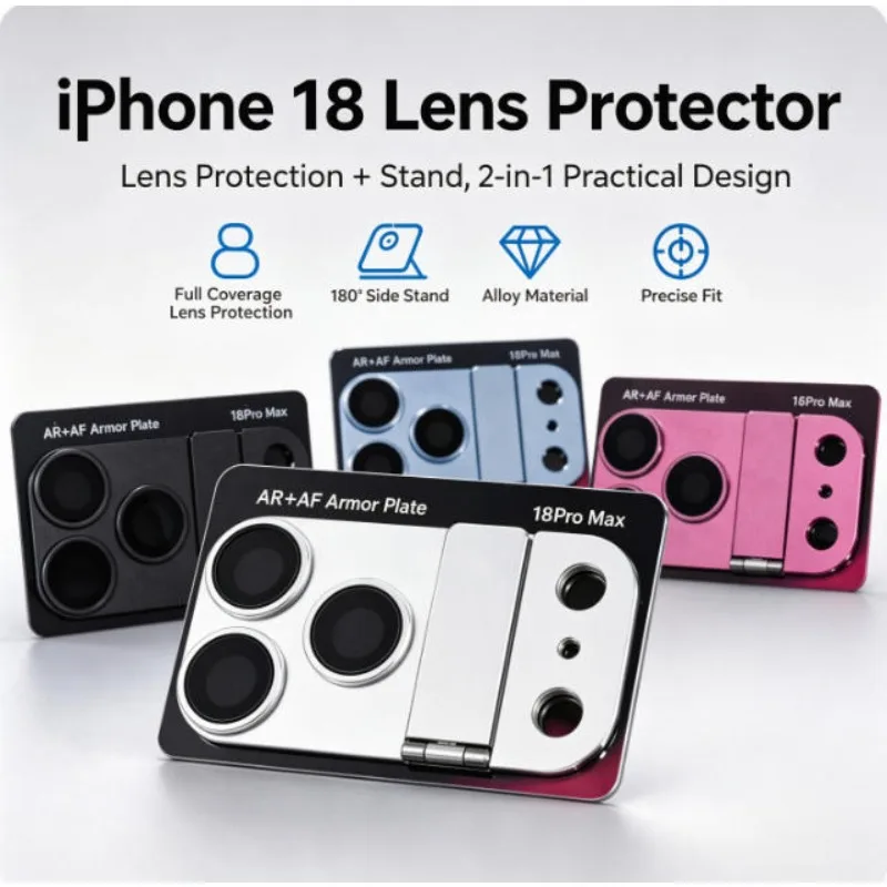 Metall-Rückkamera-Objektivschutz für iPhone 18 17 ProMax Bildschirmschutz Objektiv Schutzring aus gehärtetem Glas für 18 17 Pro ﻿