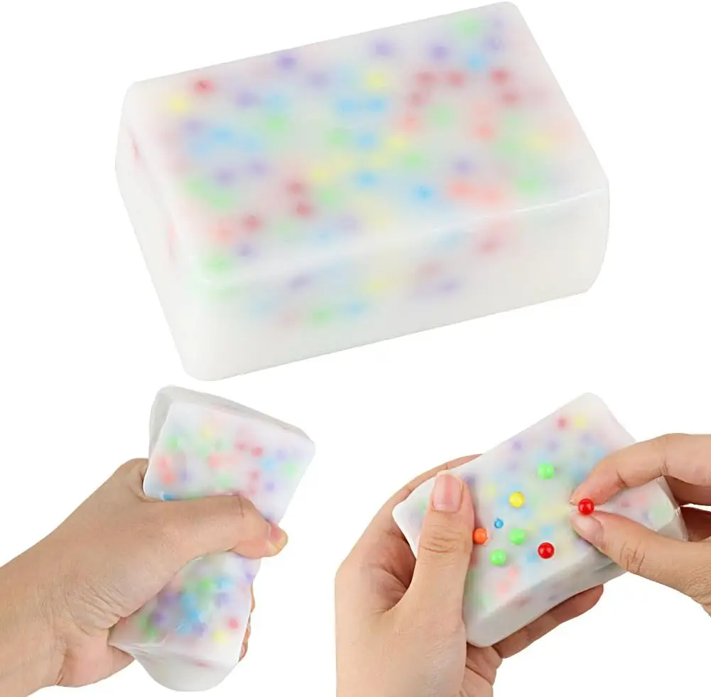

Pimple Popping Fidget Toy - Skin Picking Squishy Pad for Adult - Picky Pad & Taba Squeeze Stress Relief Fidget with Colorful Beads - Pimple Popper Toy for Anxiety | Dermatillomania | ADHD