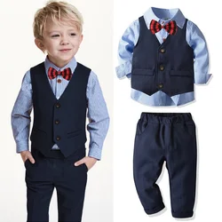 Baby clothes fashionable children's long sleeved gentleman set elegant and fashionable suit banquet host and performance clothes