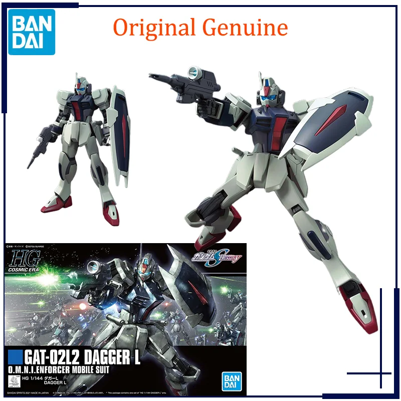 Original Genuine HGCE 1/144 GAT-02L2 DAGGER L Gundam Bandai Anime Model Toys Action Figure Gifts Collectible Ornaments