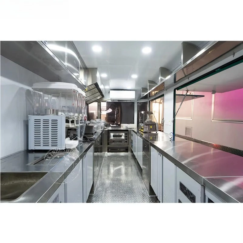 عربة طعام القهوة المدمجة المخصصة، حل عمل مصمم، مشروبات الوجبات السريعة، مقطورة الآيس كريم، المطبخ المحمول #6