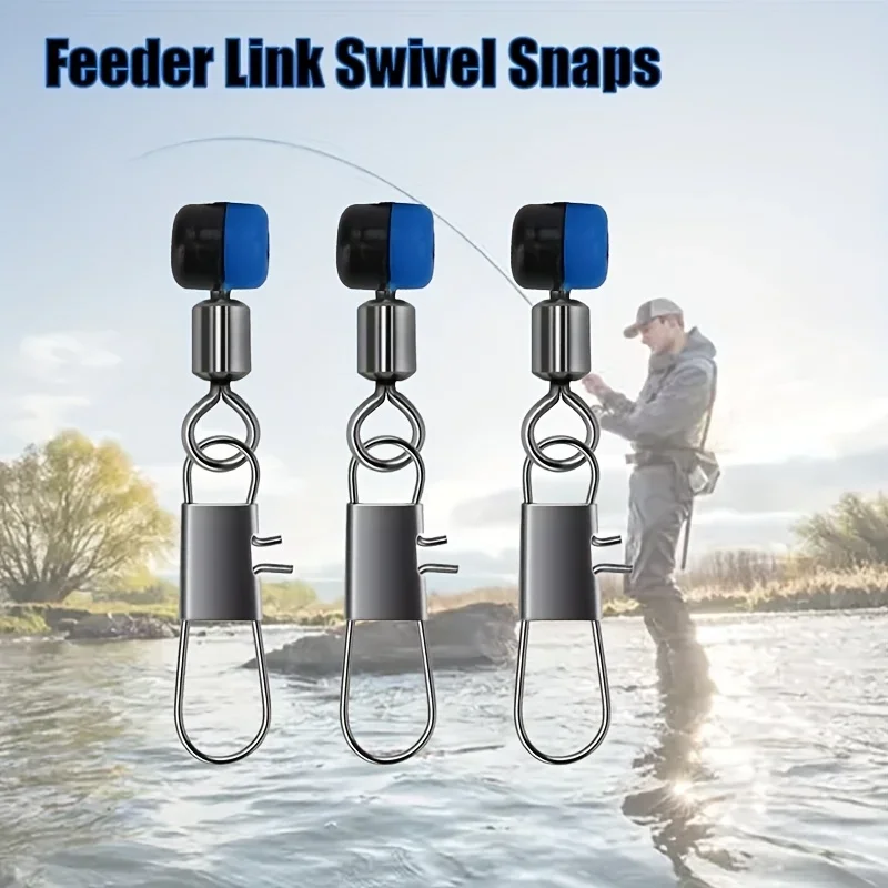 20 Stück/40 Stück/60 Stück Feeder-Link-Wirbel-Verschluss-Set, Köderkäfig-Verbinder, Karpfenangel-Zubehör