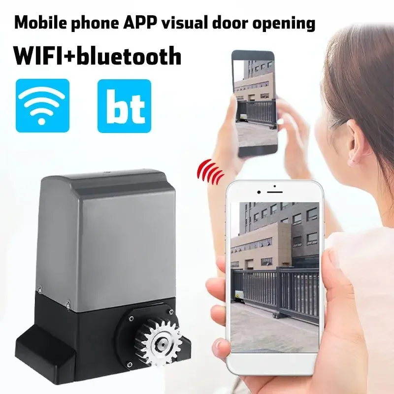 1000KG 500W Smart Sliding Electric Gate Opener WiFi APP Control Automatic Motor Gate Operator With Remote Control Security Kit