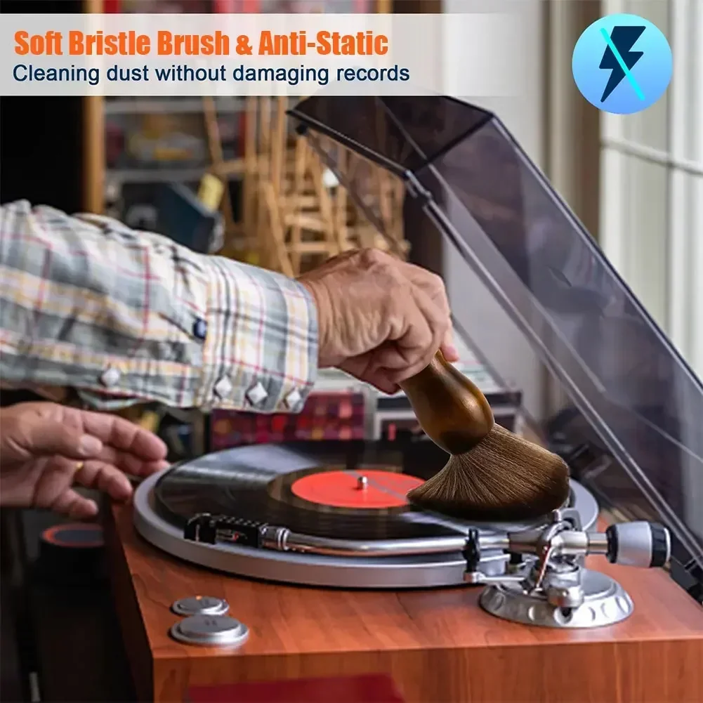 مكافحة ساكنة لينة الفراء الكافور فرشاة تنظيف الاجتياح ل CD LP الفينيل القرص الدوار لاعب لوحة مفاتيح الكمبيوتر الغبار الملحقات