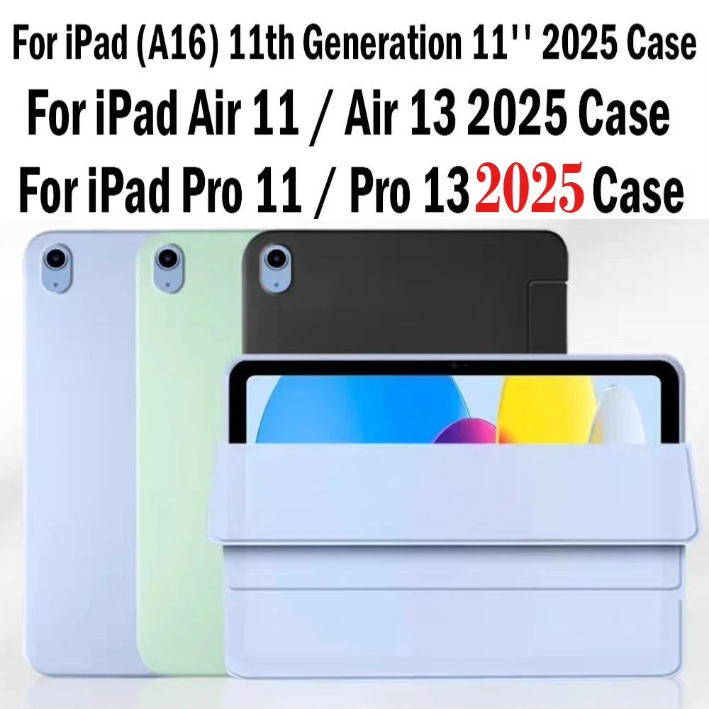 

Для iPad Air 7 A16 11th M3 2025 Air 11 M2 IPad Pro M5 11 12.9 13 10th Gen Mini 7 6 Чехол PU Smart Официальный жидкий силиконовый чехол