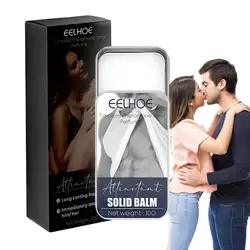 Mulher perfume sólido mini portátil masculino feromônio colônia bálsamo sólido sexy fragrância natural de longa duração corpo desodorante bálsamo presente