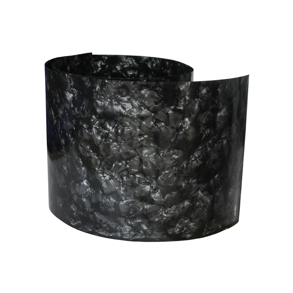 DIY Drum Wrap 500mm x 1580mm Celluloid Sheet 0.5mm Diamond Black Musical Instrument Deco Sheet