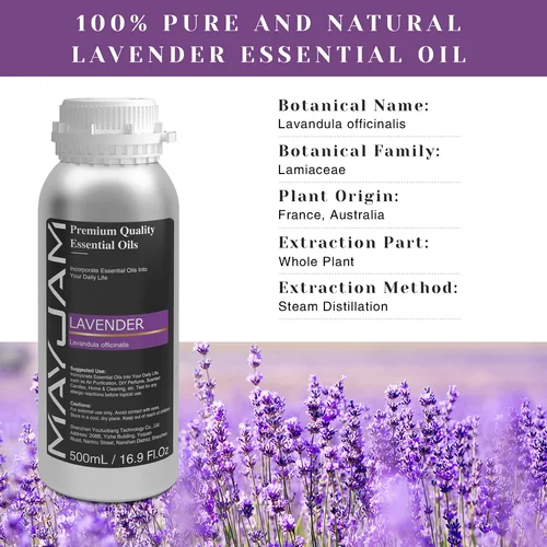 Imagen 2 del producto MAYJAM-aceite esencial de lavanda, jazmín, eucalipto, vainilla, menta, Sándalo, 500 ML, aceite aromático para jabones, fabricación de velas, 2024