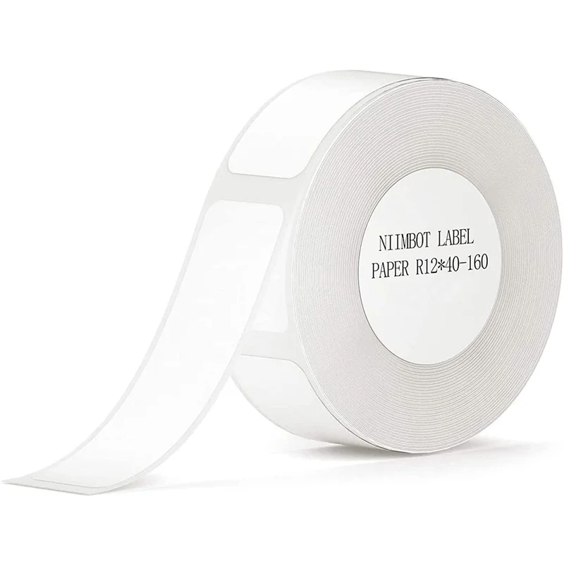 Niimbot D101 D11 D110 White Label Printing Paper Name Sticker Adhesive Book Stationery Labeling Machine Labels Roll