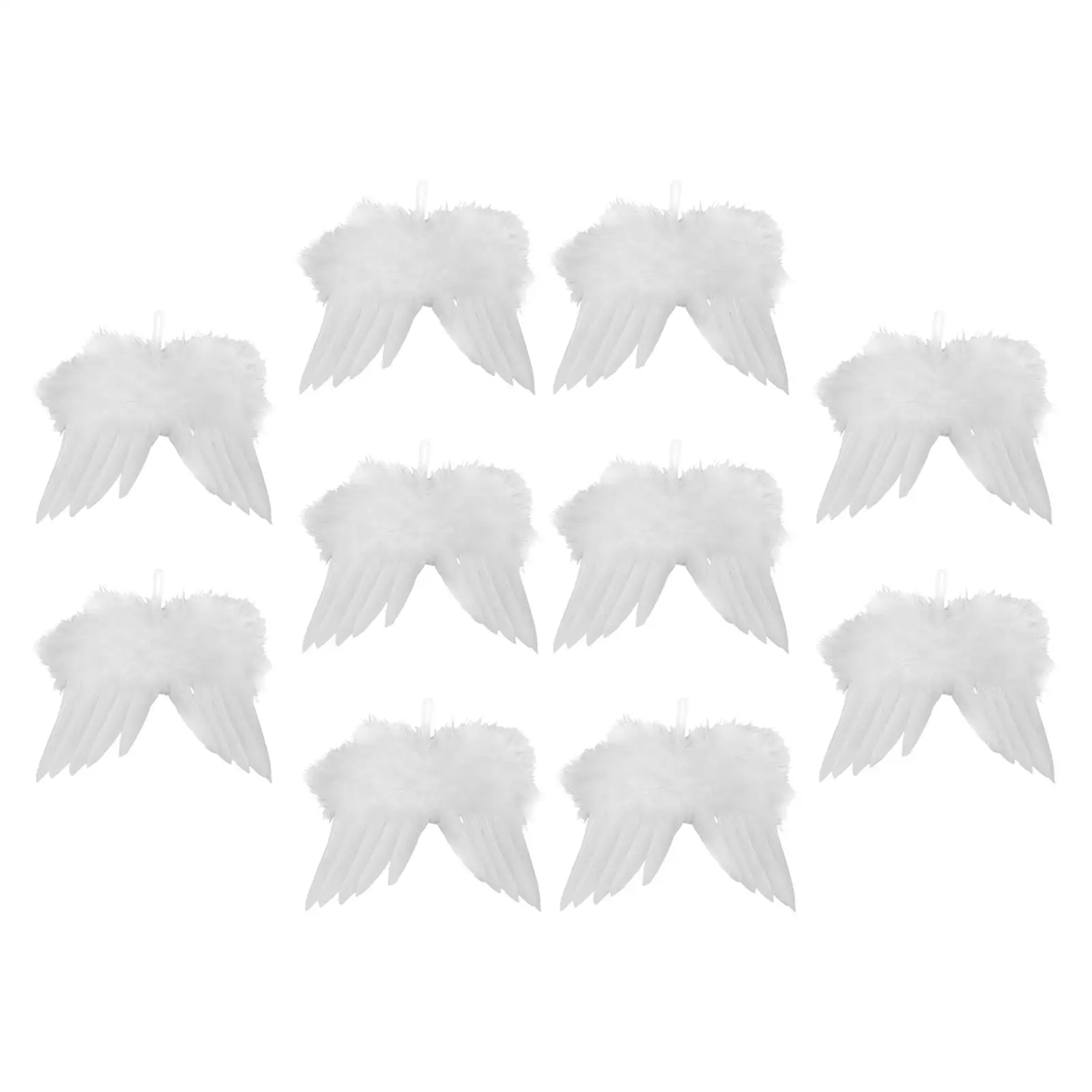 10x Angel Wings Accessories Decor Exquisite Fantasy Hanging Pendant for Holiday Wedding Children Photograph Props Celebration
