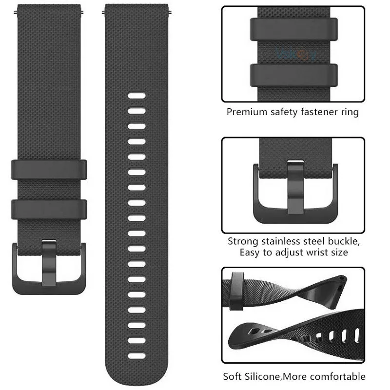 40PCS Watch Strap for Amazfit GTR4 GTR3 GTS3 GTS 2E GTS 4 Mini Bip5 Bip3 Pro Bip S/U/POP Smartwatch Silicone Bracelet Watchband