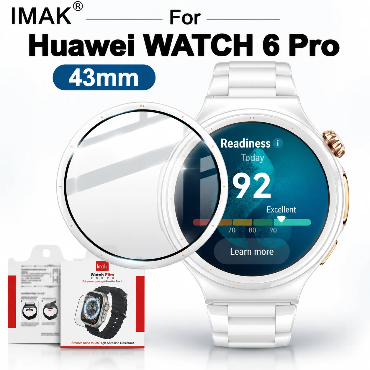 Tempered Glass For Huawei WATCH 6 Pro 43mm Protector Film Anti Fingerprint Oleophobic Coating FM0025