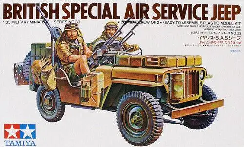 Tamiya 35033 1/35 Model Kit British SAS Special Air Service Patrol Jeep