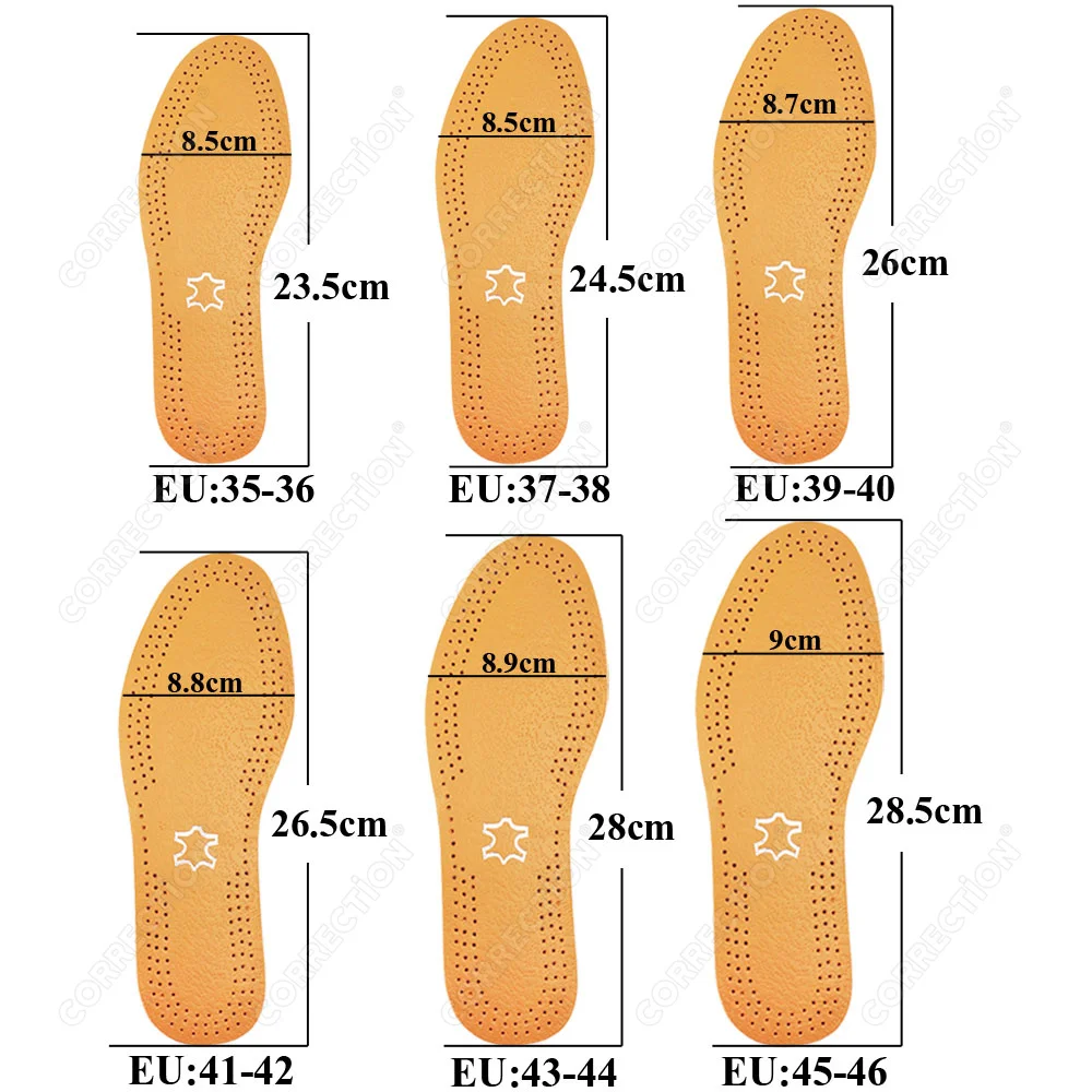 Korekta wkładki skórzane dla mężczyzn kobiety buty do biura pochłaniają pot oddychający dezodorant wymiana wewnętrzna wkładka podeszwy buty klocki