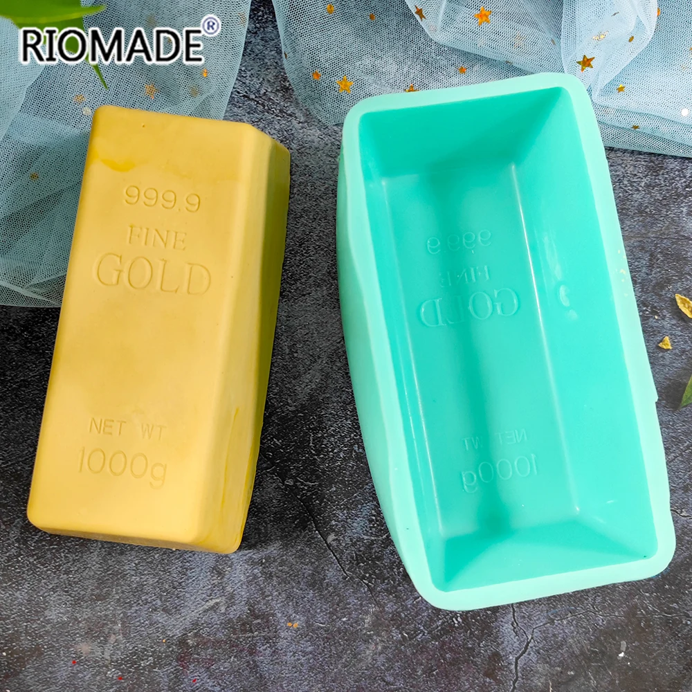 Big Size Gold Brick Shape Silicone Mold Earth Semicircle Model For Dig Form Mould DIY Handmade Gypsum Cement Clay Making Mould