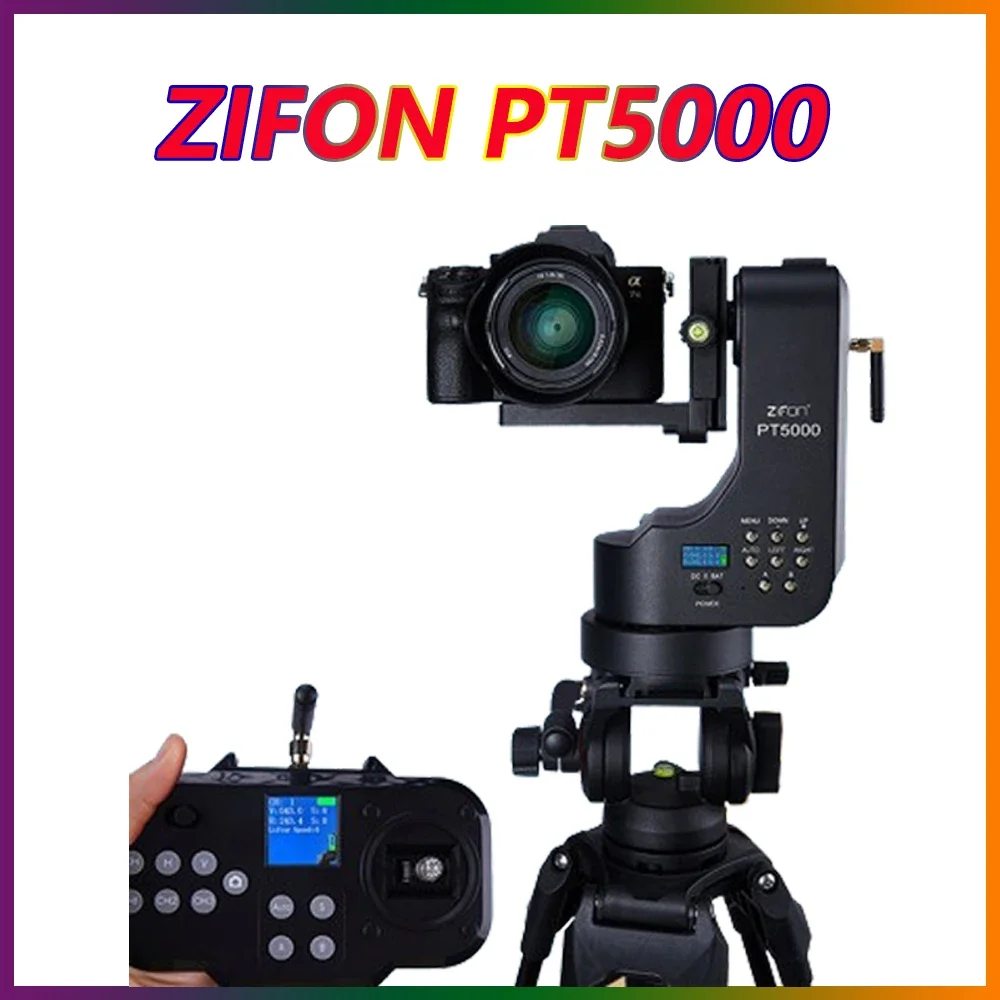 

ZIFON PT5000 Auto Motorized Rotating Panoramic Head Remote Control Pan Tilt Video Tripod Head Stabilizer for Cameras