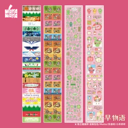 WAKAWAKA PET Sticker Tapes Four-leaf Clover Vintage Deco Stickers for Scrapbooking Cute Washi Tape for Diy Arts Crafts Album
