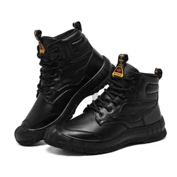 Motorcycle Boots black Motorbike Riding Shoes Men's Motorbike Riding Ankle Type Shoes Protective Boots Four Seasons Botas Moto