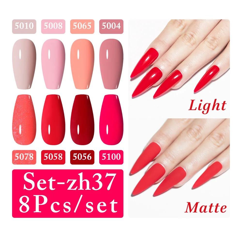 

RG 8 шт./компл. HEMA & TPO Бесплатный полуманентный лак для ногтей Яркий гель-лак карамельного цвета Фиолетовый цвет Гель для ногтей на весну/зиму