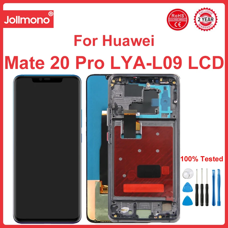 

6.39" For Huawei Mate 20 Pro LCD Display With Fingerprint, LYA-L09,AL00 Touch Screen Digitizer Assembly For Mate 20 Pro