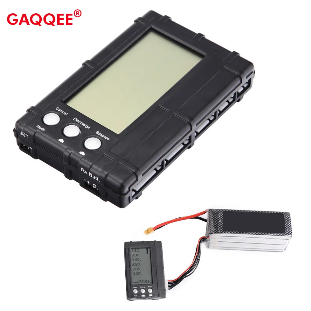 2-6S LiPo LiFe Batería Balancer Voltaje Medidor Tester 3 en 1 Pantalla LCD RC Batería Descargador Equilibrador Herramientas para Drones Modelo