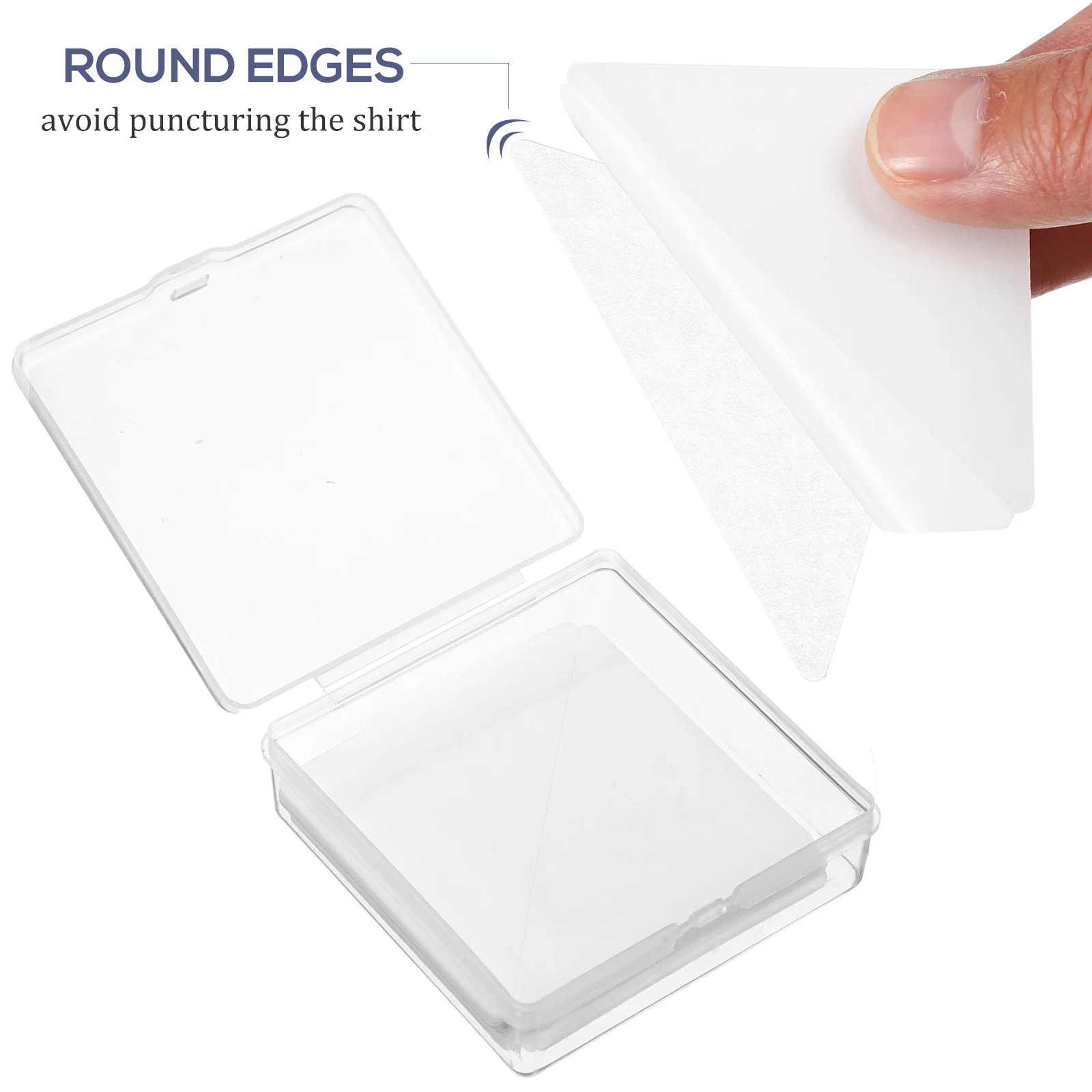 60 قطعة قميص يبقى مثلثًا شفافًا من مادة PVC يدعم ملصقات المقوي للرجال والنساء ملابس رسمية بياقة مقرمشة تحمل بدون كي