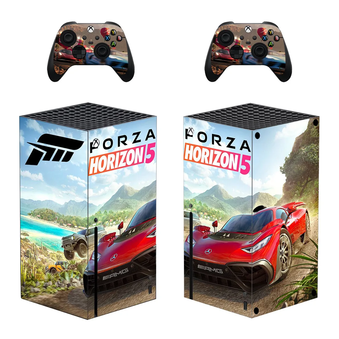 Forza Horizon 5 Protector Sticker Decal Cover for Xbox Series X Console and Contracoller XSX Skin Sticker Vinyl