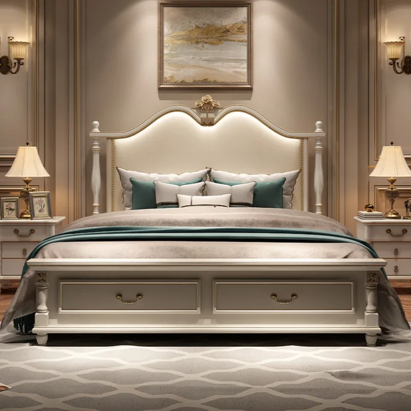 Unique Queen Size Modern Bedroom Bed Frame Master Cute Salon King Bed Frame Luxury Craft Princess Salon Muebles Unique Furniture