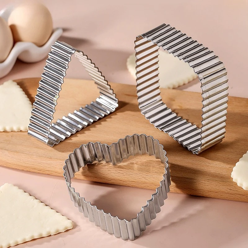3pcs stainless steel biscuit mold 3-piece jam biscuit mold cake baking cake Mu Si circle DIY stereotypes home.
