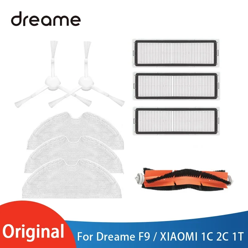 

Запчасти для пылесоса Dreame F9: фильтр, основная щетка, боковая щетка, аксессуары для мытья полов для Mijia STYTJ01ZHM 1C 2C