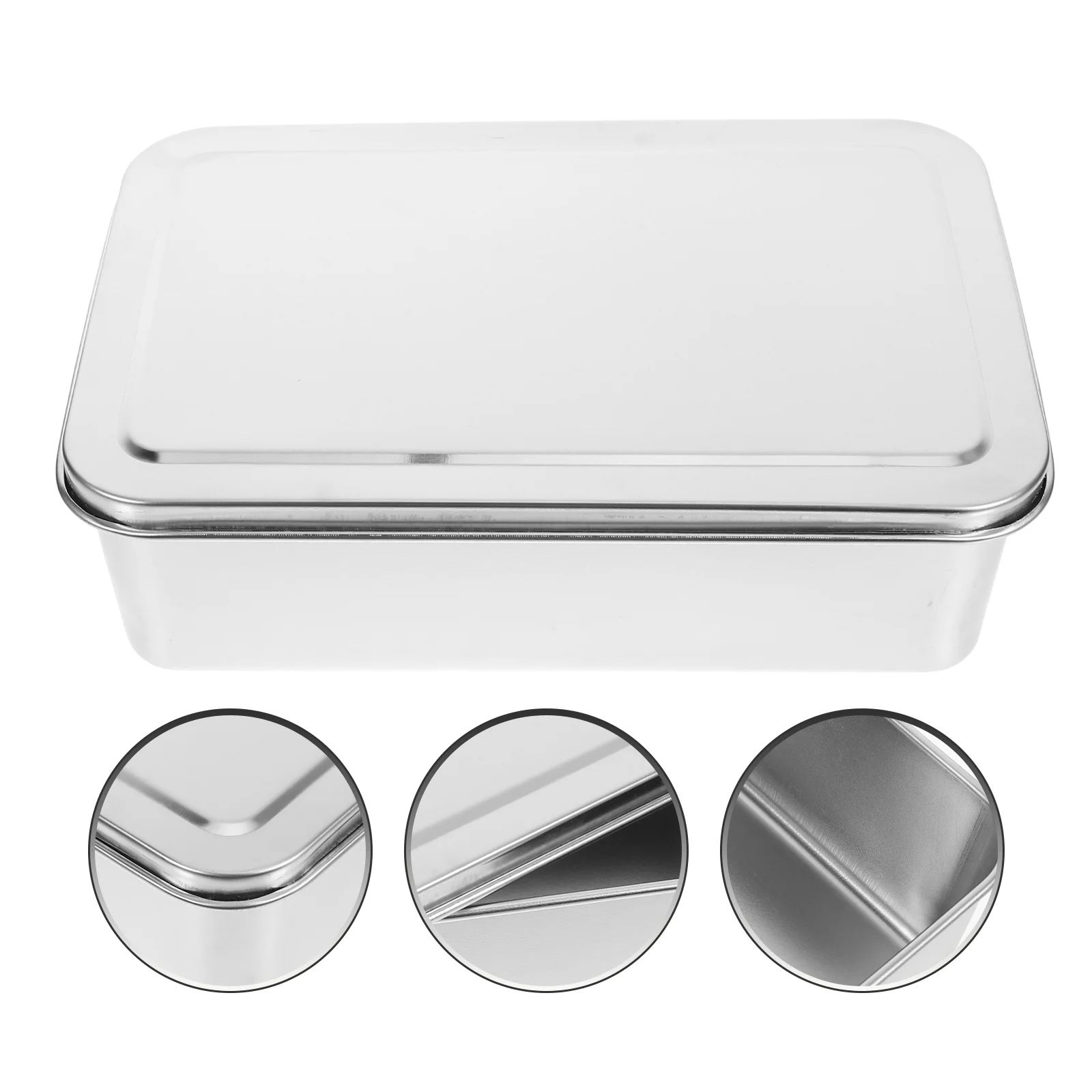 

Bread Pan Covered Baking Tray Frying Pans Plate Stainless Steel Loaf Metal