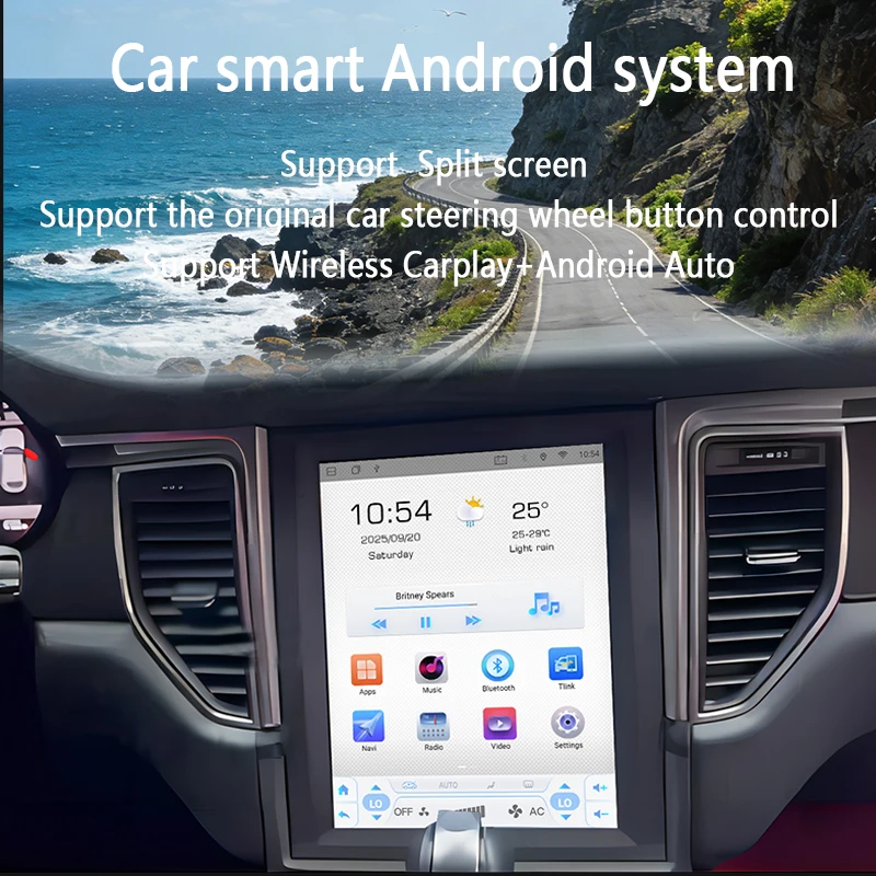 Sistema di navigazione GPS Carplay per Porsche Macan 2012-2017 997 1 911 Lettore radio multimediale da 9,7" Monitor integrato Android 13