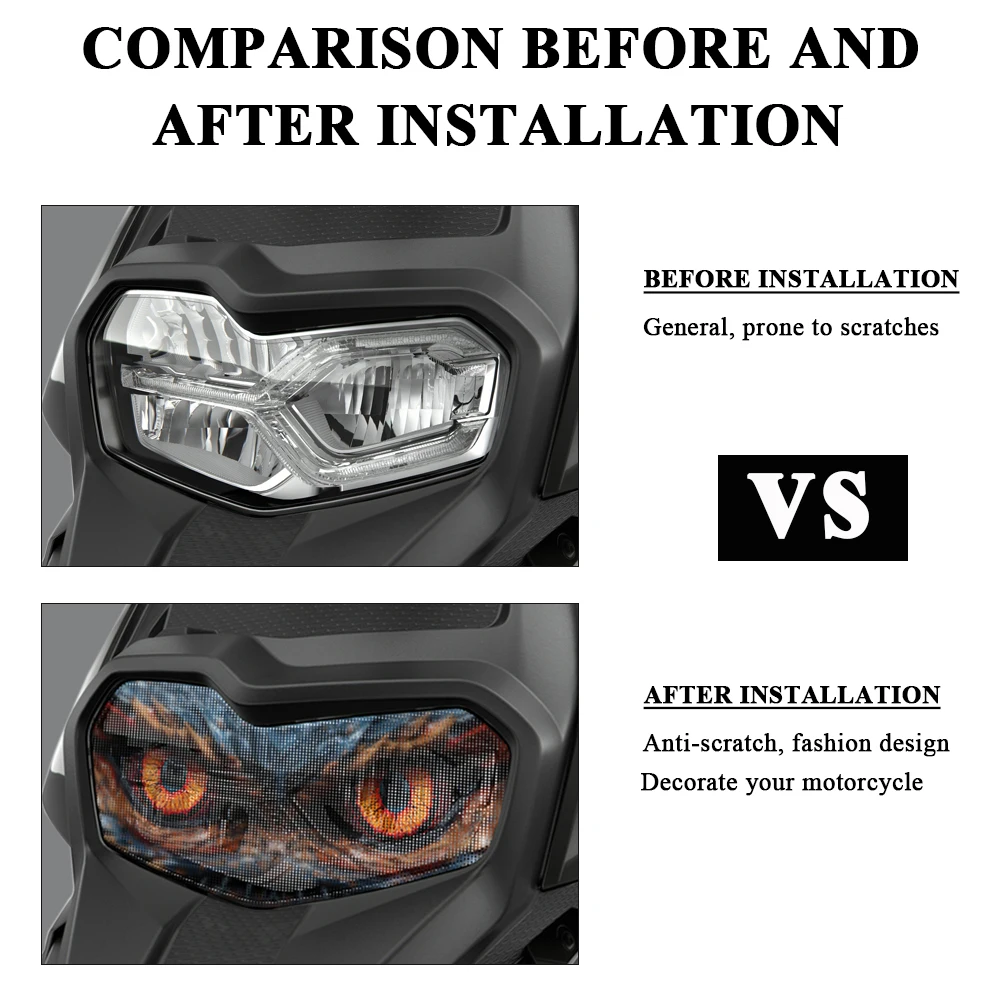 For BMW C400X C 400 X C400 400X 2018-2021 2022 2023 2024 Motorcycle Headlight Stickers Accessories Waterproof Headlamp Decals